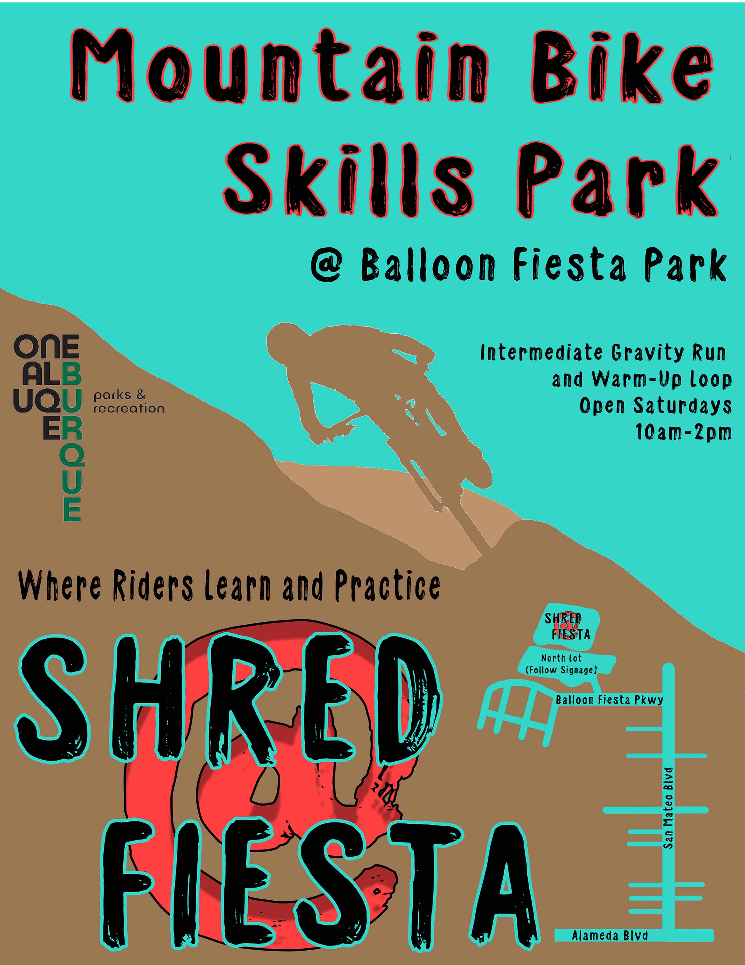 Flyer Shred @ Fiesta Mountain Bike Skills Course BFP  2022