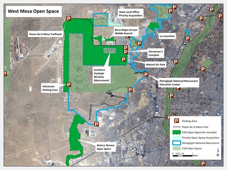 Map West Mesa Open Space Properties