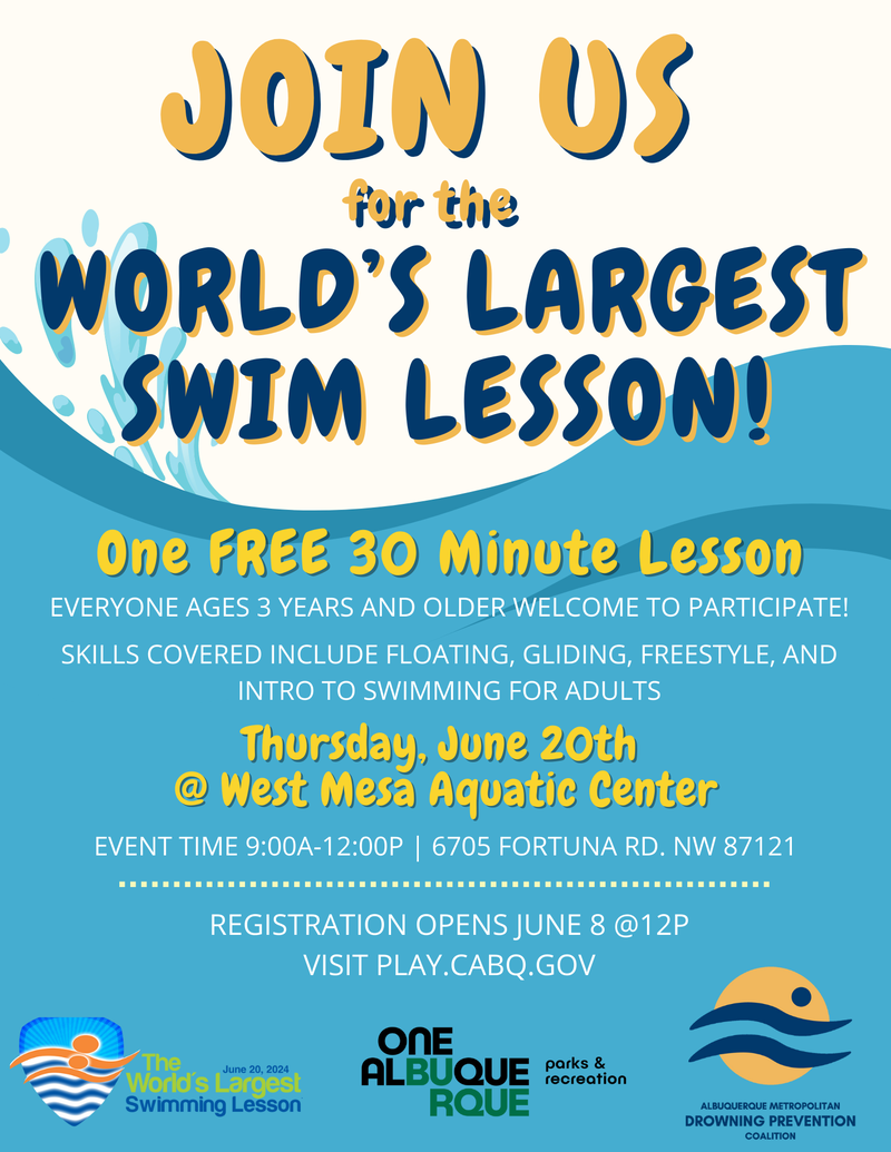 Albuquerque Dives into the World’s Largest Swimming Lesson Albuquerque Dives into the World’s Largest Swimming Lesson