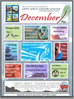 December 2018 Calendar of Events at the Open Space Visitor Center