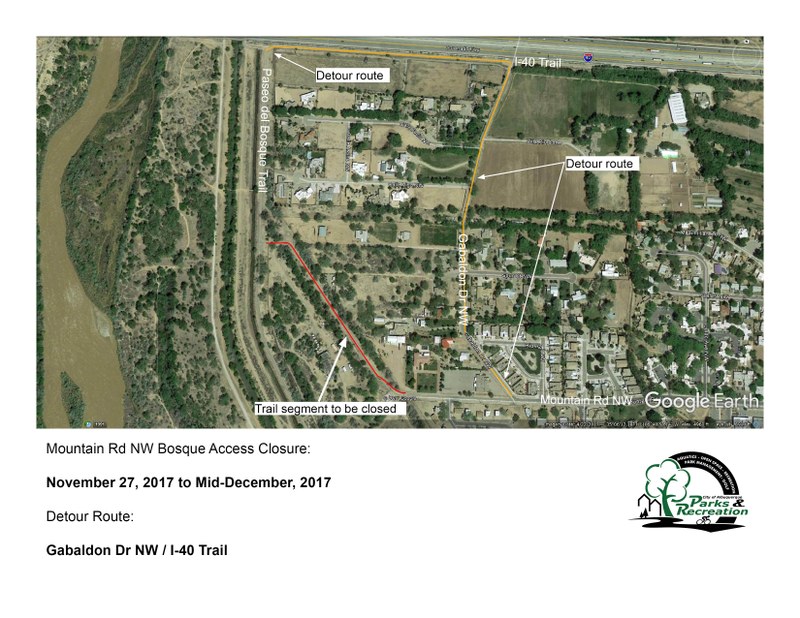 Mountain Road Bosque Access Closure Mountain Road Bosque Access Closure