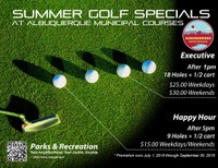 Parks and Recreation Announces Summer Closeout Promotions at City Golf Courses