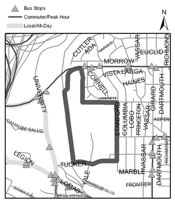Map of UNM Golf Course