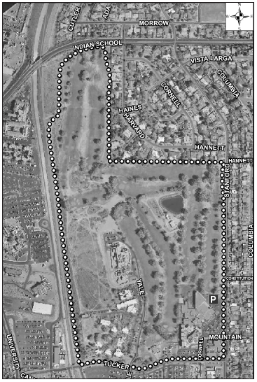 UNM Golf Course Satellite Image