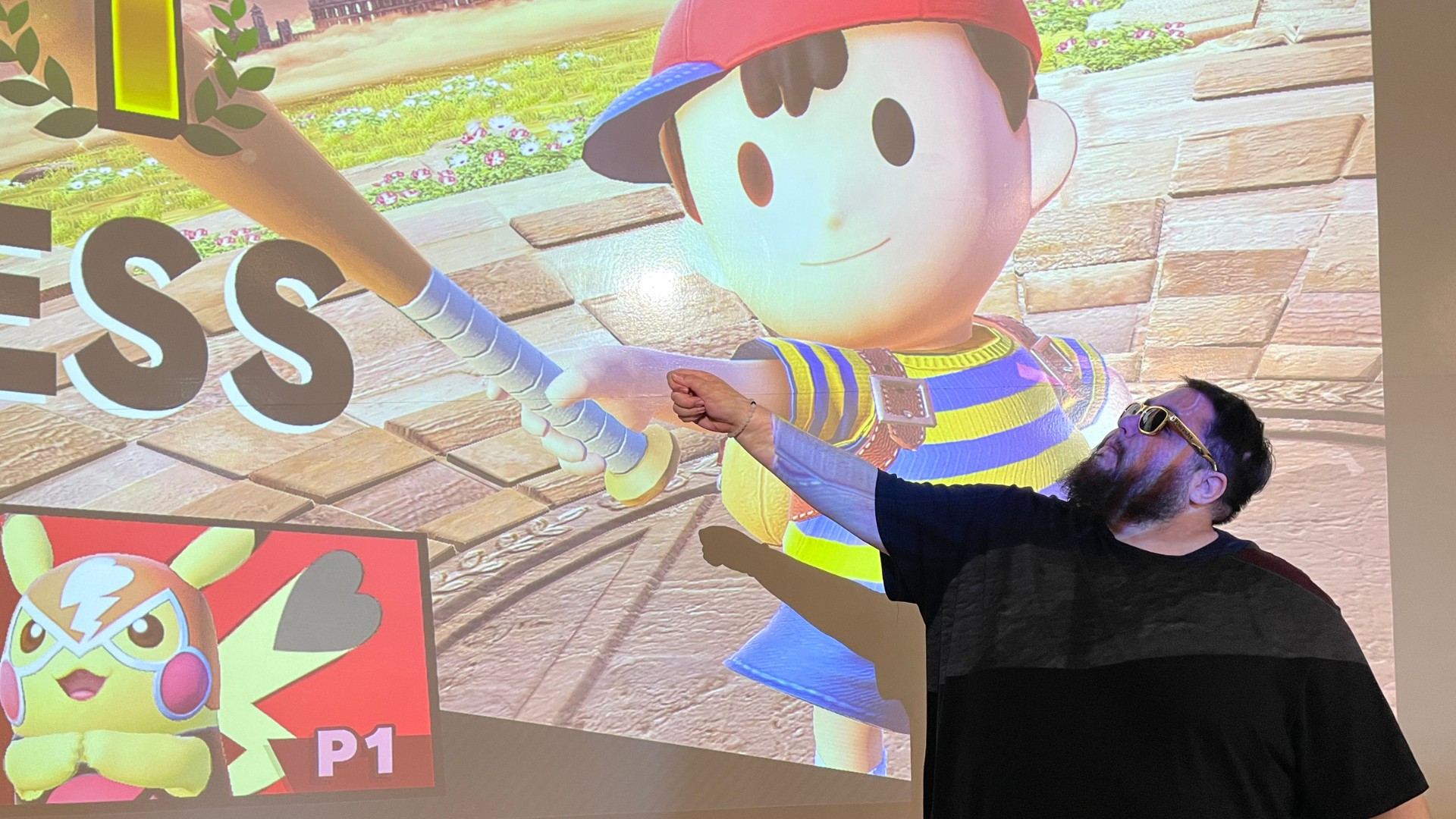 The Smash champion poses as the character they won the tournament with