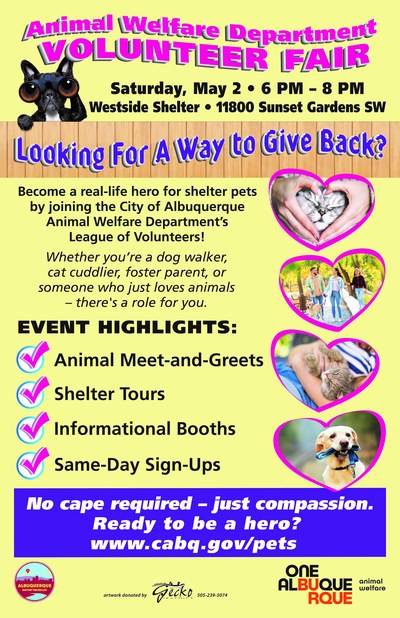 Animal Welfare Department Volunteer Fair May 2