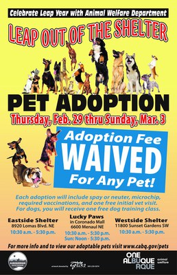 Celebrate Leap Year with Animal Welfare Department!