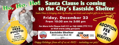 Ho, Ho, Ho! Santa Claus is Coming to the City’s Eastside Shelter