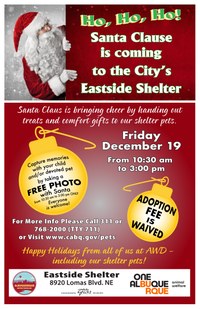 Ho, Ho, Ho! Santa Claus Is Coming to the Eastside Animal Shelter