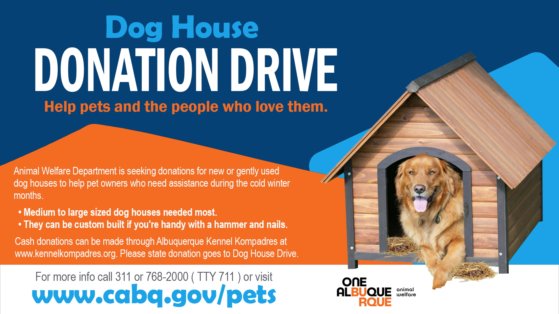 City Hosts Dog House Drive — City of Albuquerque