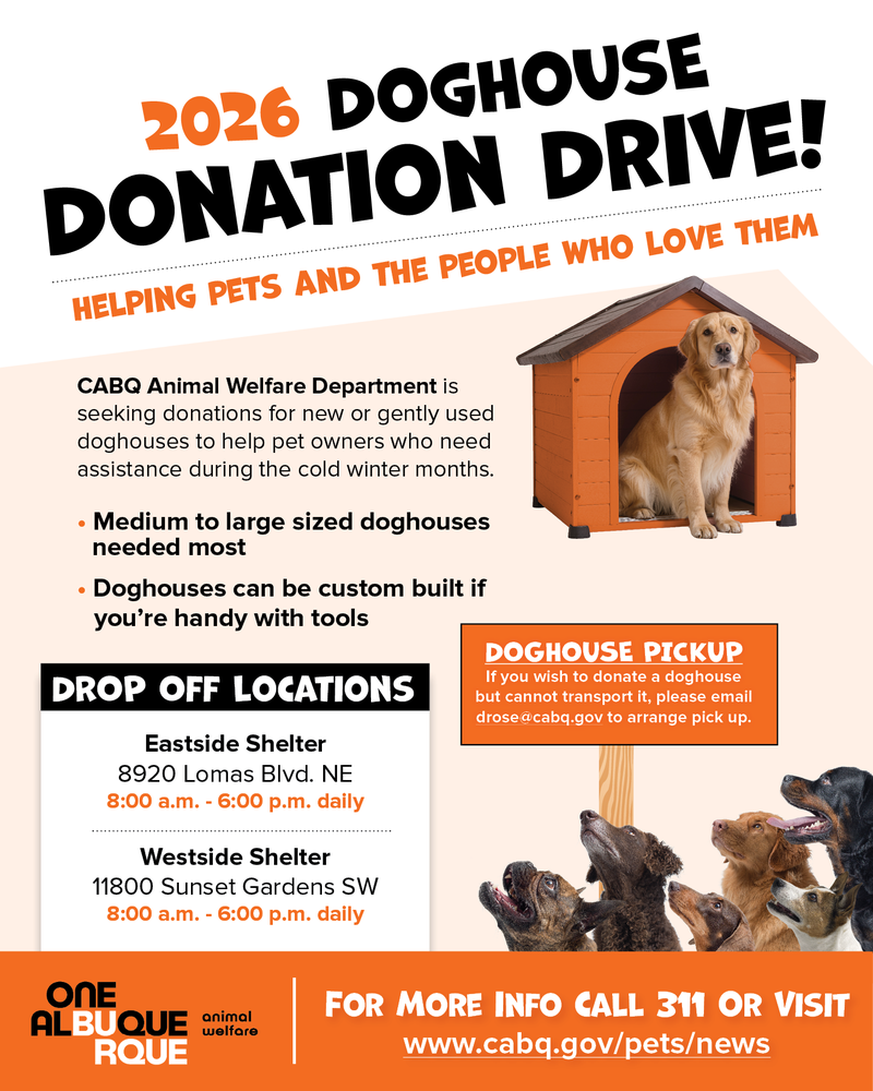 Animal Welfare Department Hosts Doghouse Drive
