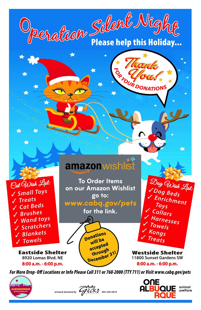 Shelter Pets Need Gifts Too: Countdown Begins for “Operation Silent Night”