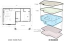 650 sq ft casita floor plan and 3d diagram