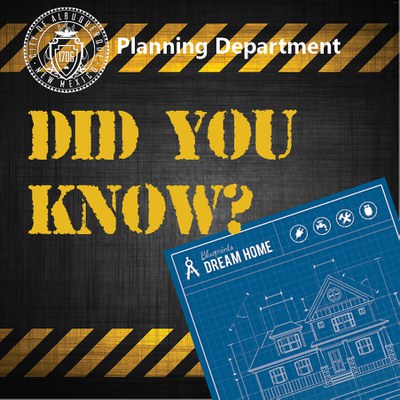 Graphic for the Did You Know? educational series for the Planning Department.