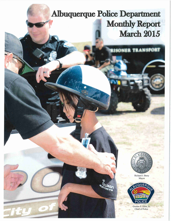 2015 March - Police Monthly Report Cover