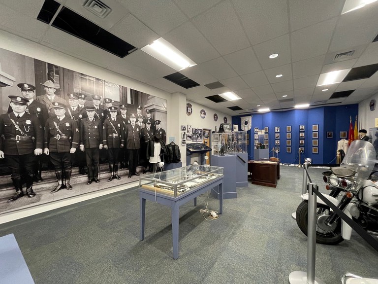 Inside view of the Albuquerque Police Museum. 