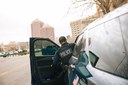 Officer Pulling up to PTU Downtown