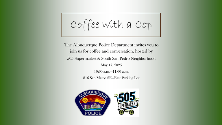 Coffee with a Cop 505 Supermarket