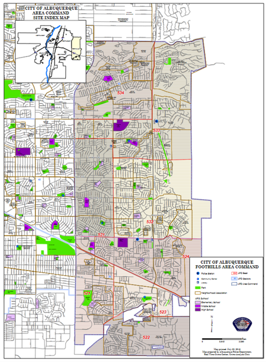 Foothills Area Command Map