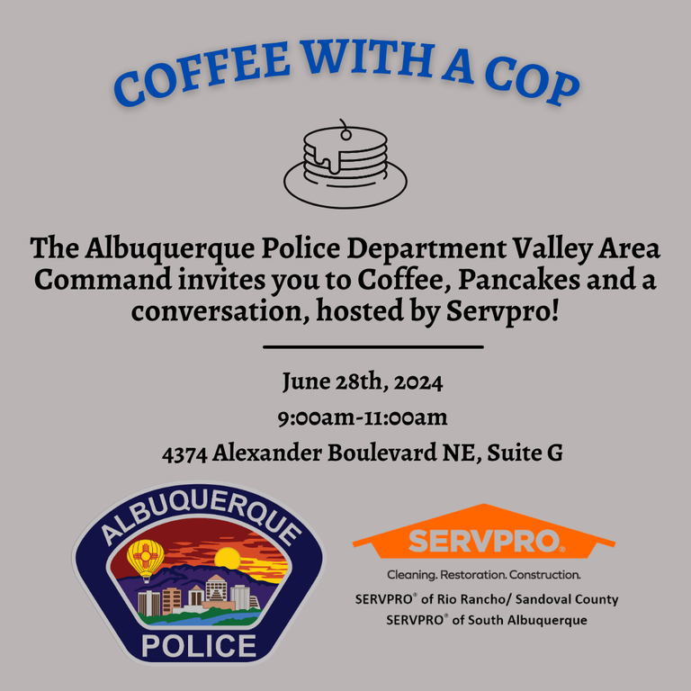 Come join the Valley Area Command for its June 2024 Coffee with a Cop event!