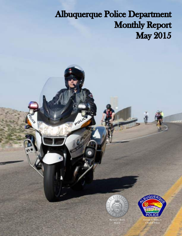 Monthly Police Report: May 2015 Cover