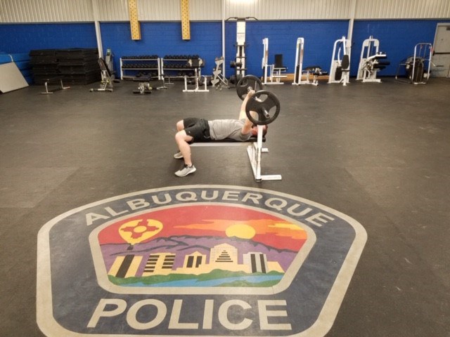 APD Officer Lifting Weights