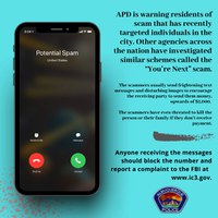 APD Warns Residents of Alarming Scam
