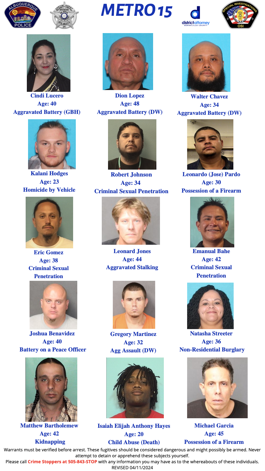 Metro 15 Arrest — City of Albuquerque