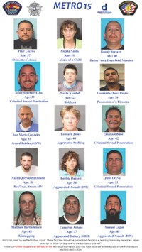 Metro 15 Updated List August 1, 2025