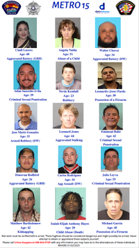 Metro 15 Updated List January 2, 2025