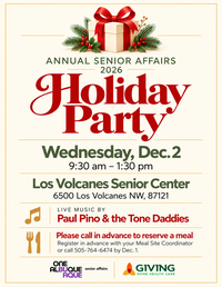 Annual Senior Affairs Holiday Party at Los Volcanes