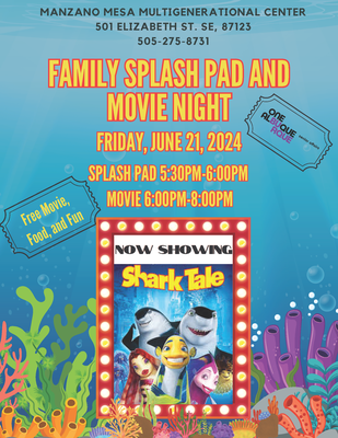 Family Splash Pad and Movie Night