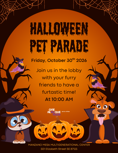 Halloween Pet Parade at Manzano Mesa