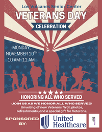 Veterans Day Celebration at Los Volcanes Senior Center