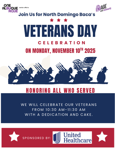 Veterans Day Celebration at North Domingo Baca Multigenerational Center