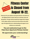HSC Temporary Fitness Center Closure