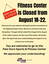 HSC Temporary Fitness Center Closure