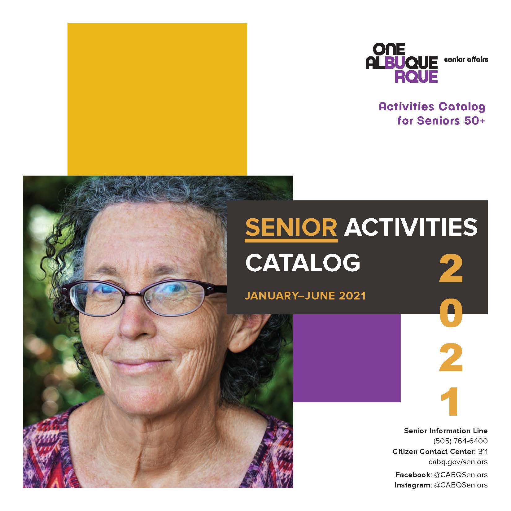 Cover of January to June 2021 Senior Affairs Activities Catalog