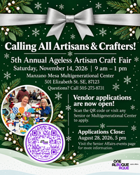 Ageless Artisan Craft Fair Vendor Applications Now Open!