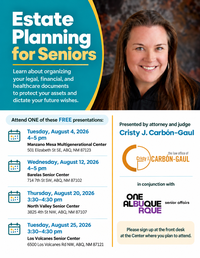 Estate Planning for Seniors — Weekly Presentations Throughout August
