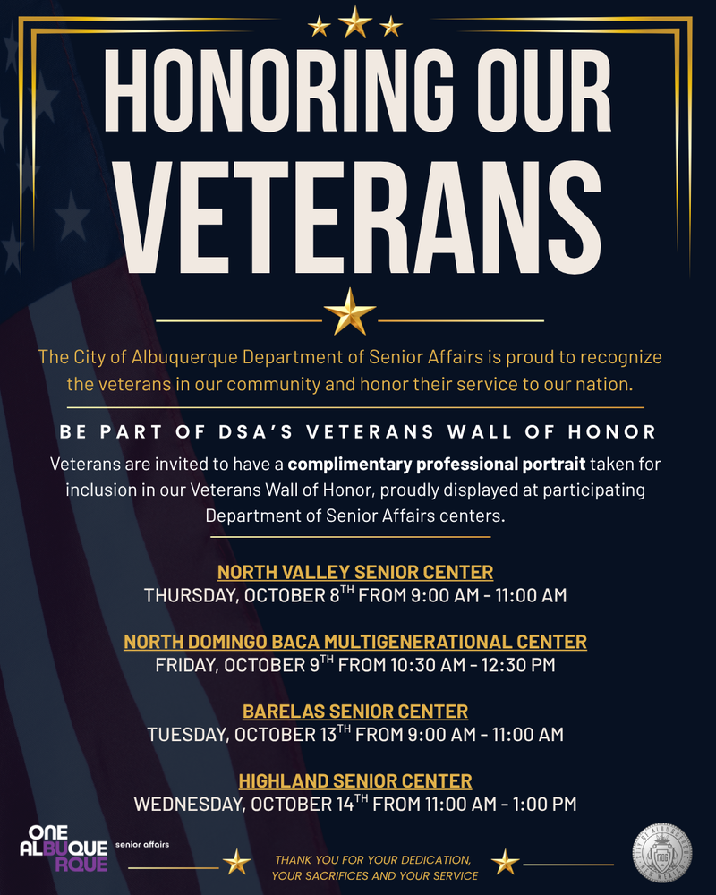 Senior Affairs Invites Veterans to Join Wall of Honor