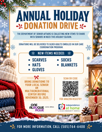 Senior Annual Holiday Donation Drive