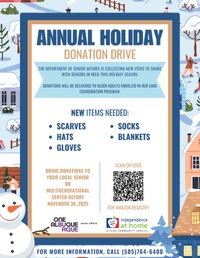 Senior Annual Holiday Donation Drive