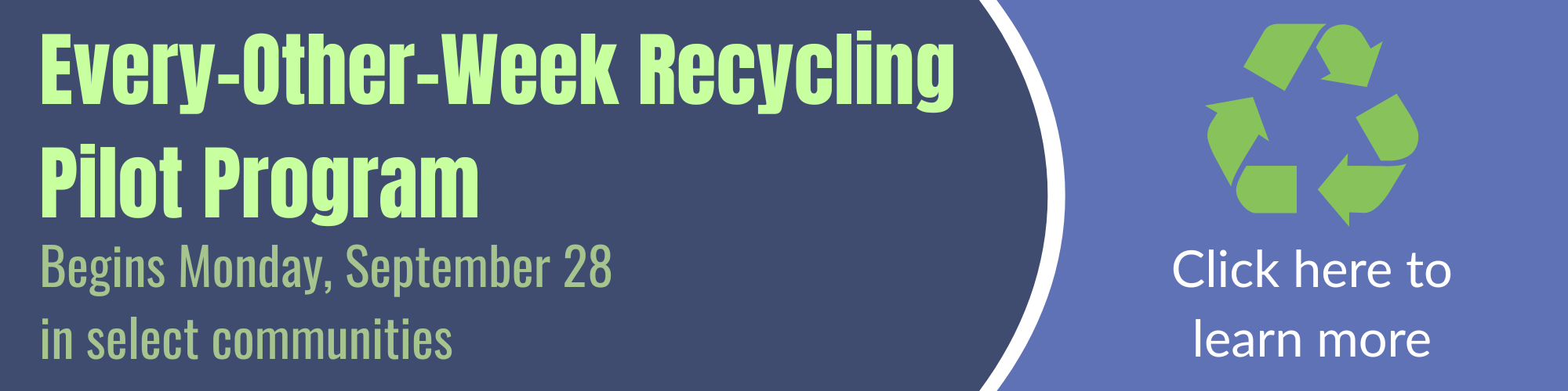 EOW Recycling Pilot Web Banner