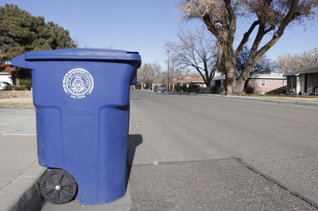 Two recycling bins