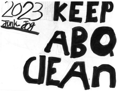A hand-drawn image that says Junk Jog in black marker.