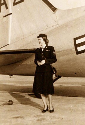 Dorothy Jensen Blanchard Dorothy on Tour of Naval Installations.