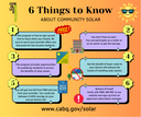Community Solar Program - 6 things to know graphic