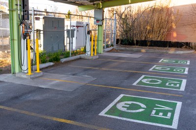 Public EV charging stations at the BioPark