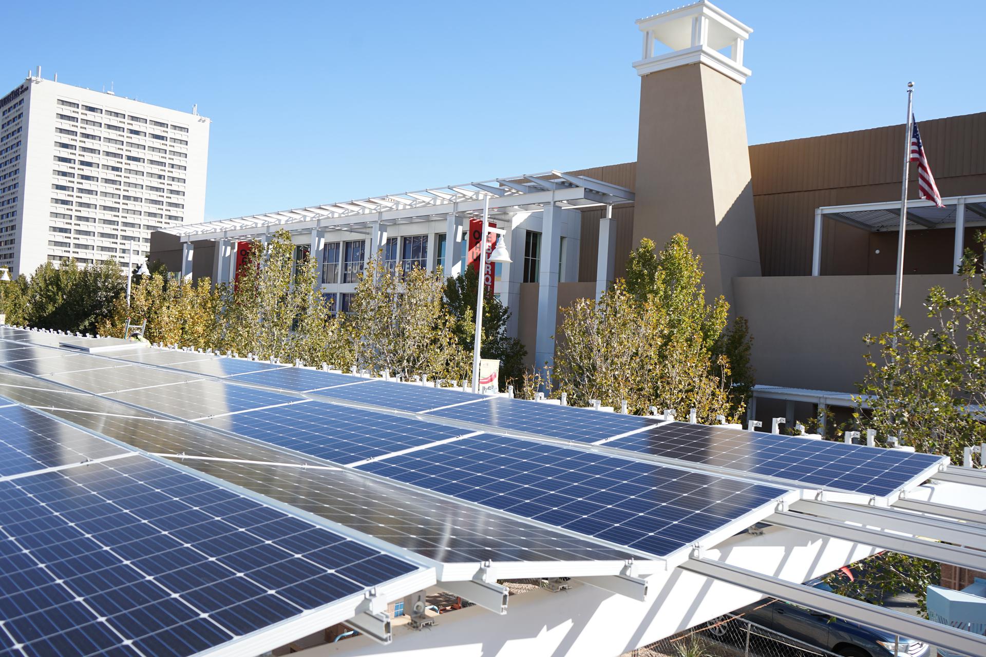 Solar shade structure in the City of Albuquerque